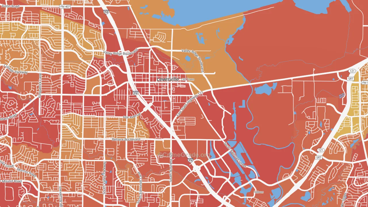 75057, TX Map of Drug-Related Crime Rates