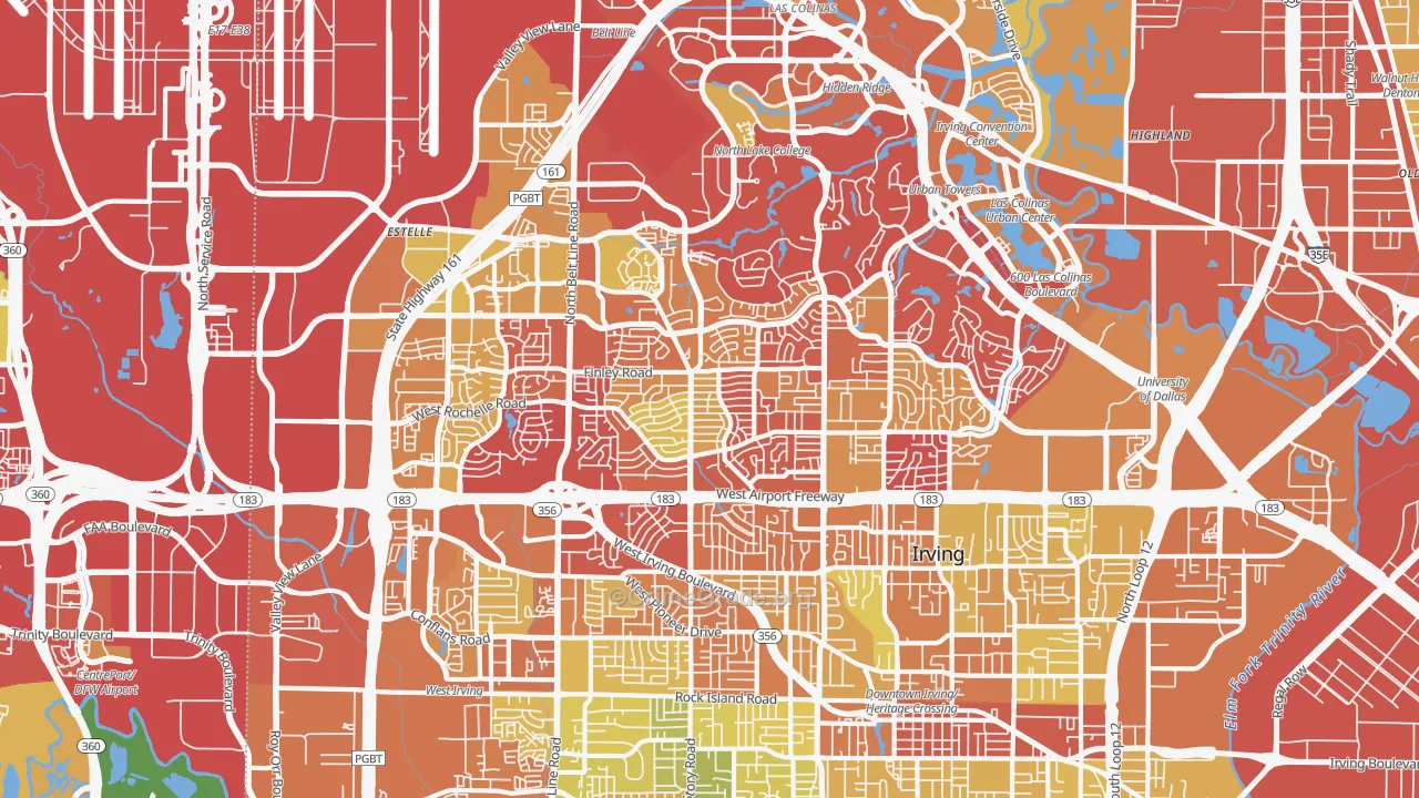 75062, TX Map of Drug-Related Crime Rates