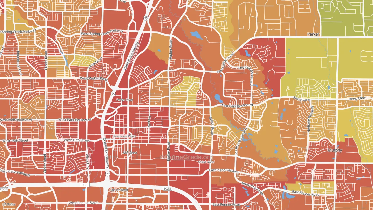75074, TX Map of Drug-Related Crime Rates