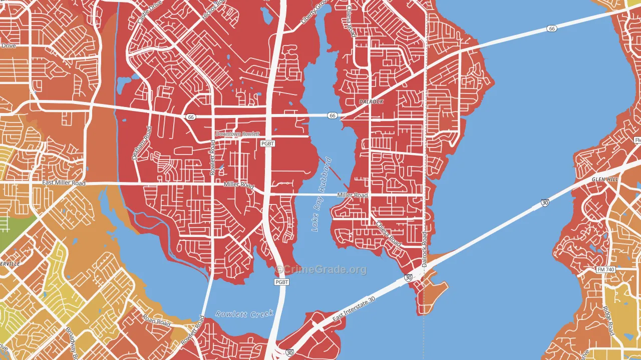 75088, TX Map of Drug-Related Crime Rates