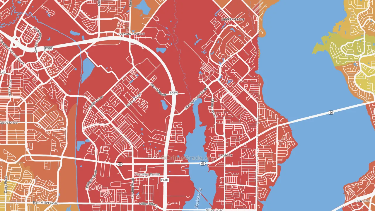 75089, TX Map of Drug-Related Crime Rates