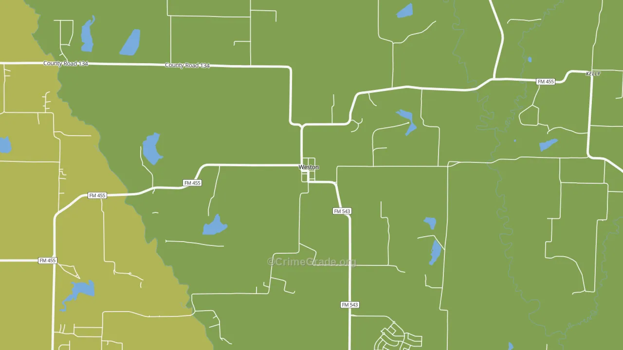 75097, TX Map of Drug-Related Crime Rates