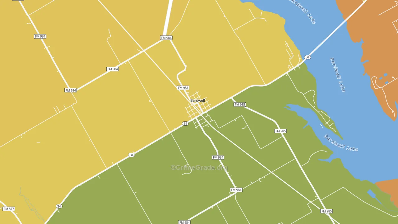 75101, TX Map of Drug-Related Crime Rates