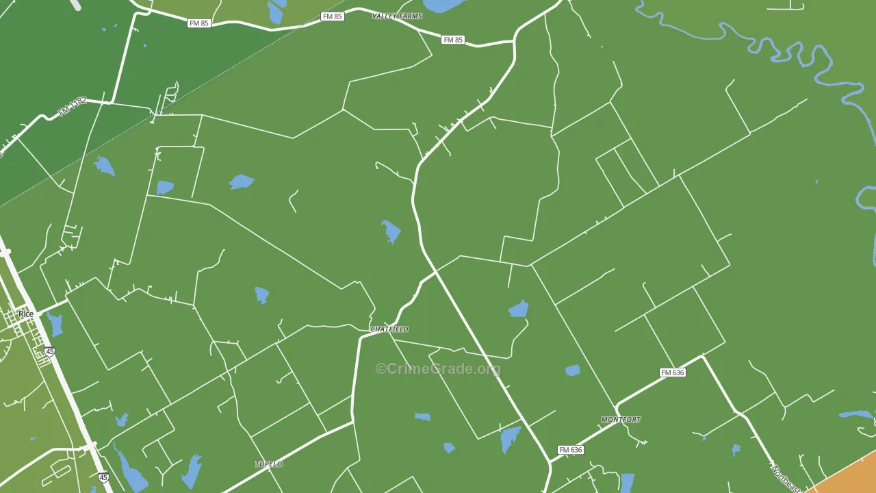 75105, TX Map of Drug-Related Crime Rates