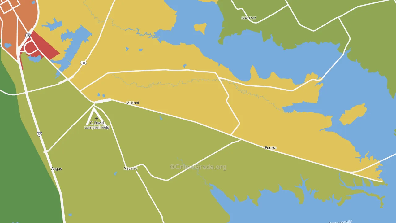 75109, TX Map of Drug-Related Crime Rates