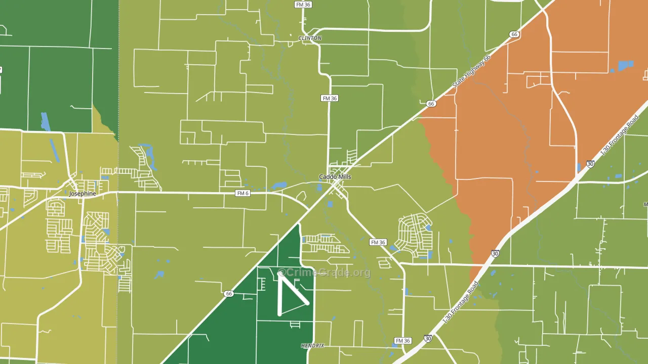 75135, TX Map of Drug-Related Crime Rates