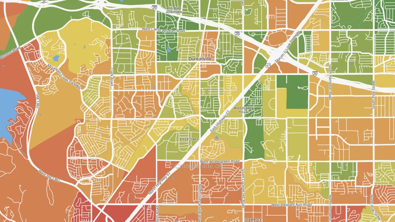 75137, TX Map of Drug-Related Crime Rates