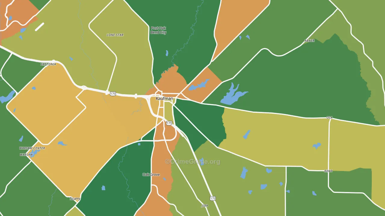 75142, TX Map of Drug-Related Crime Rates