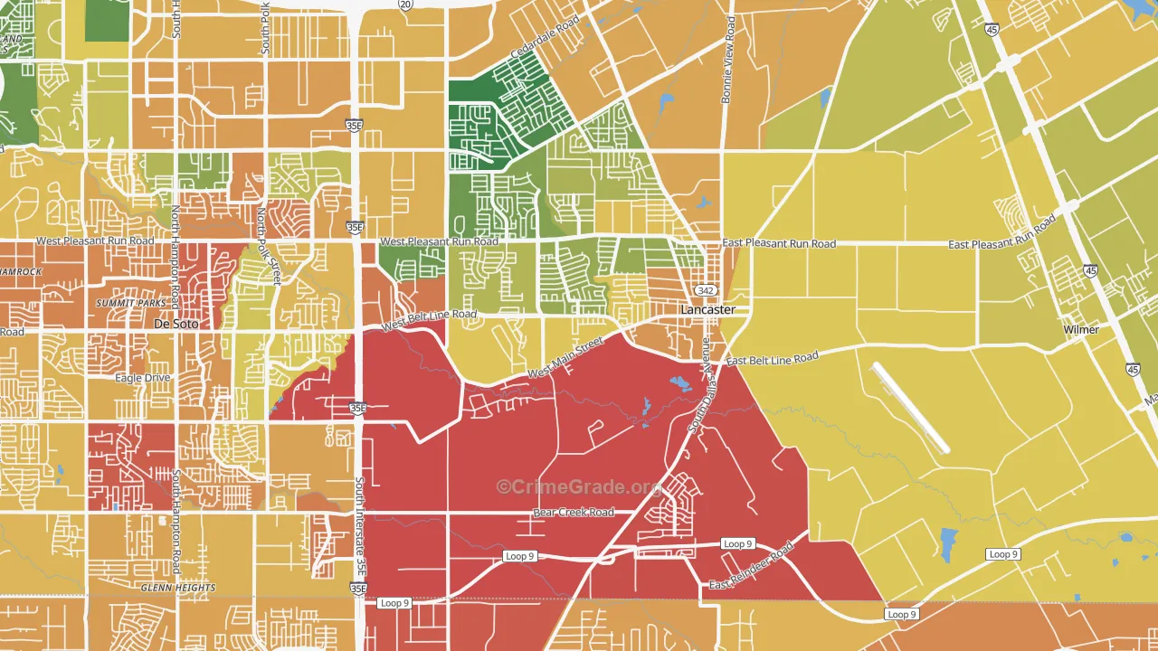 75146, TX Map of Drug-Related Crime Rates