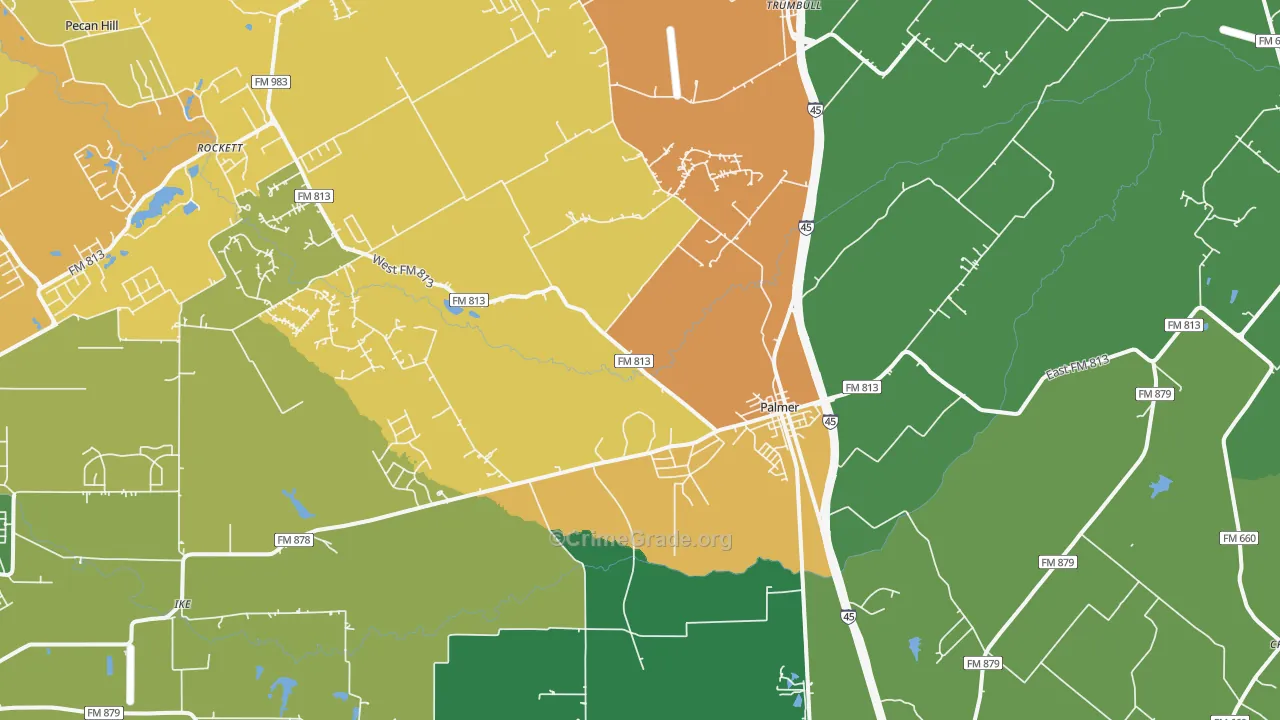 75152, TX Map of Drug-Related Crime Rates