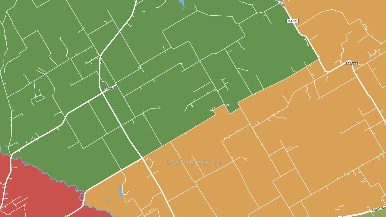 75153, TX Map of Drug-Related Crime Rates