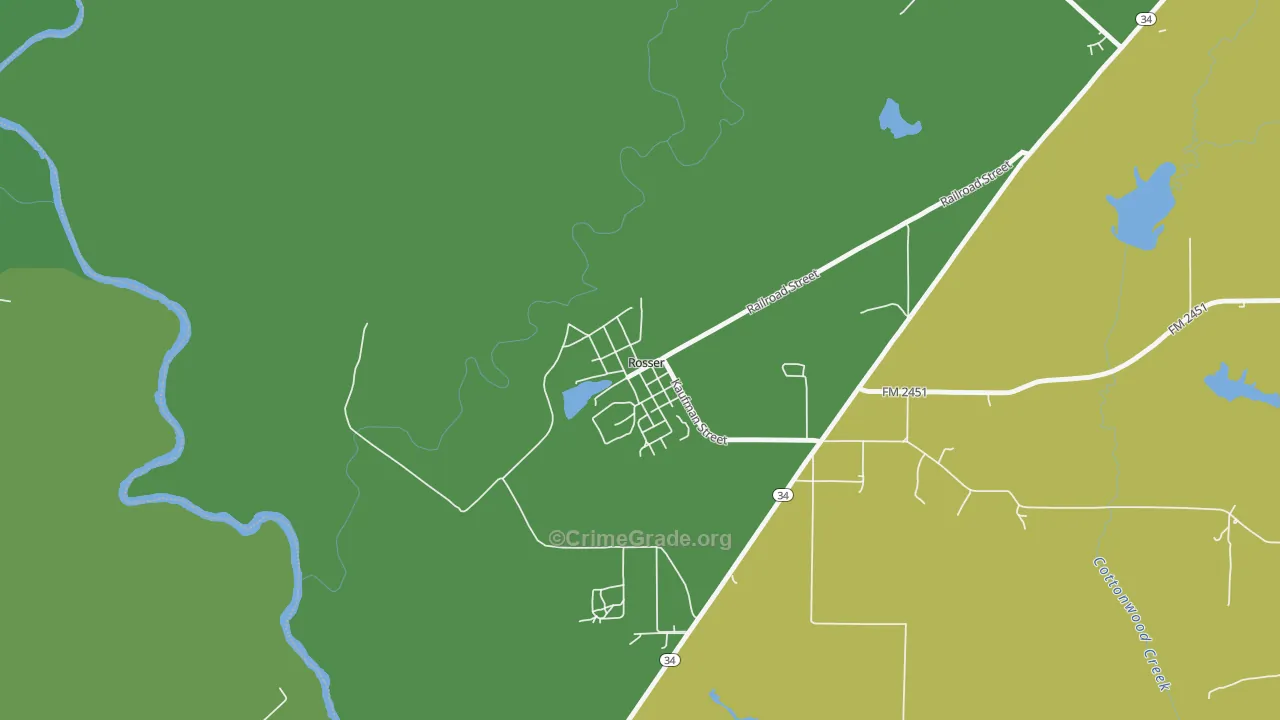 75157, TX Map of Drug-Related Crime Rates
