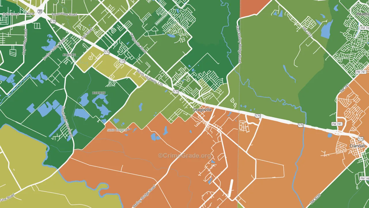 75159, TX Map of Drug-Related Crime Rates