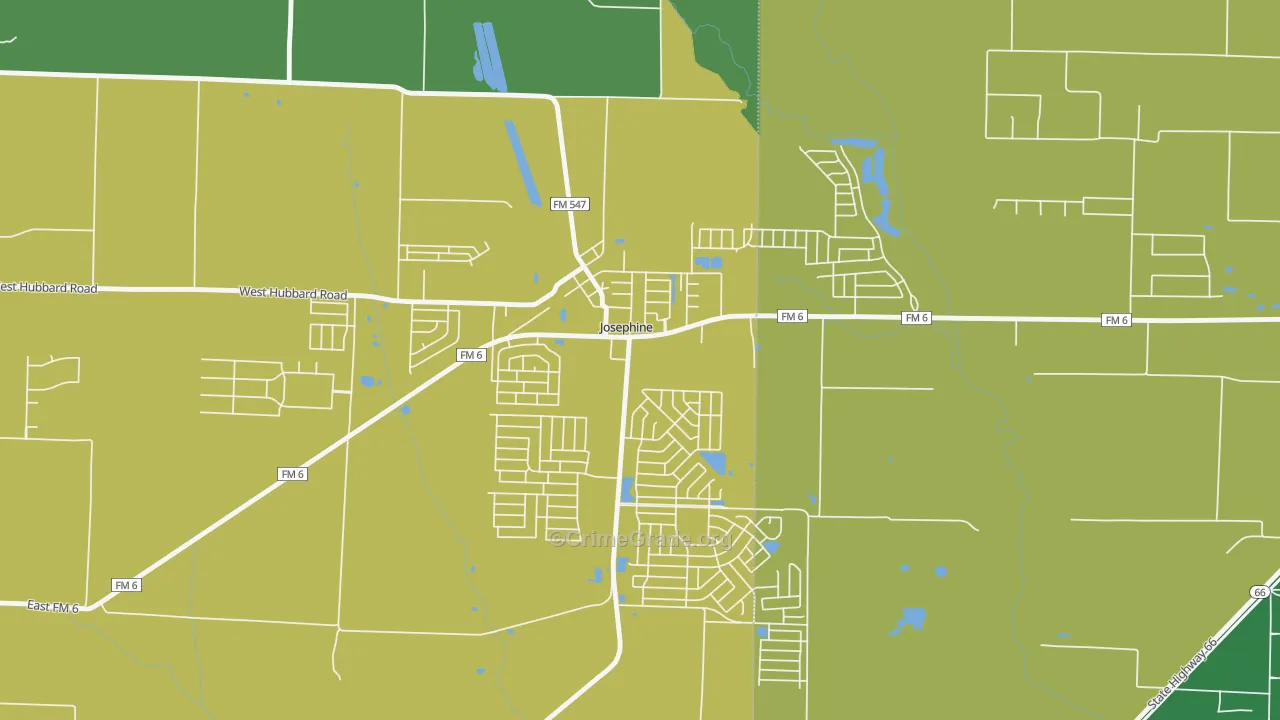 75164, TX Map of Drug-Related Crime Rates