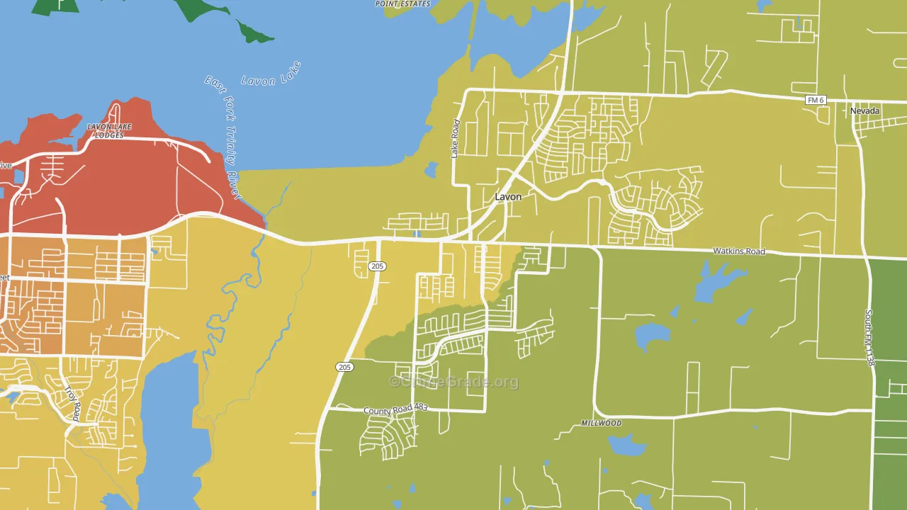 75166, TX Map of Drug-Related Crime Rates