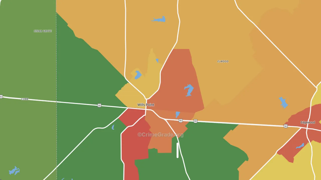 75169, TX Map of Drug-Related Crime Rates