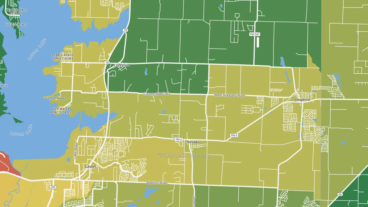 75173, TX Map of Drug-Related Crime Rates