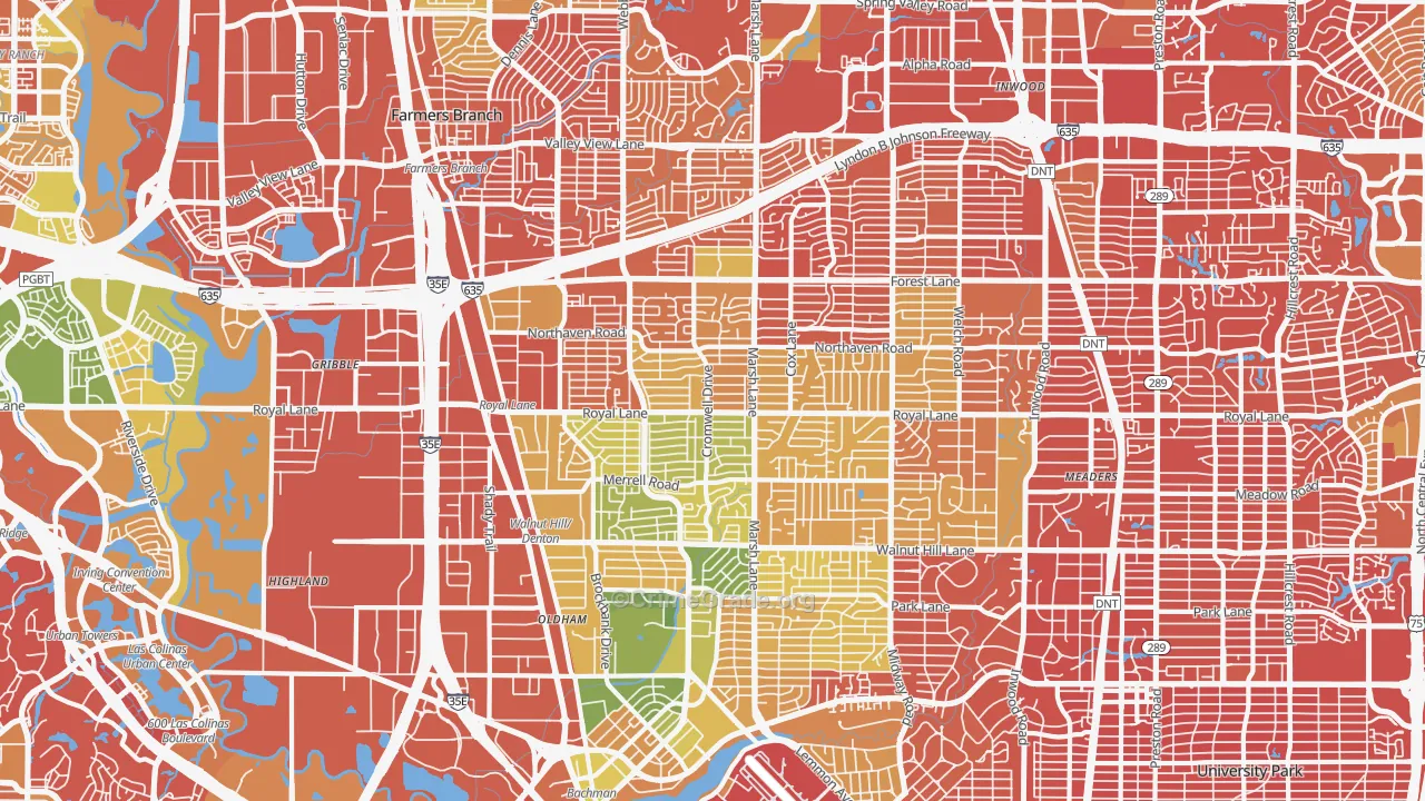 75229, TX Map of Drug-Related Crime Rates