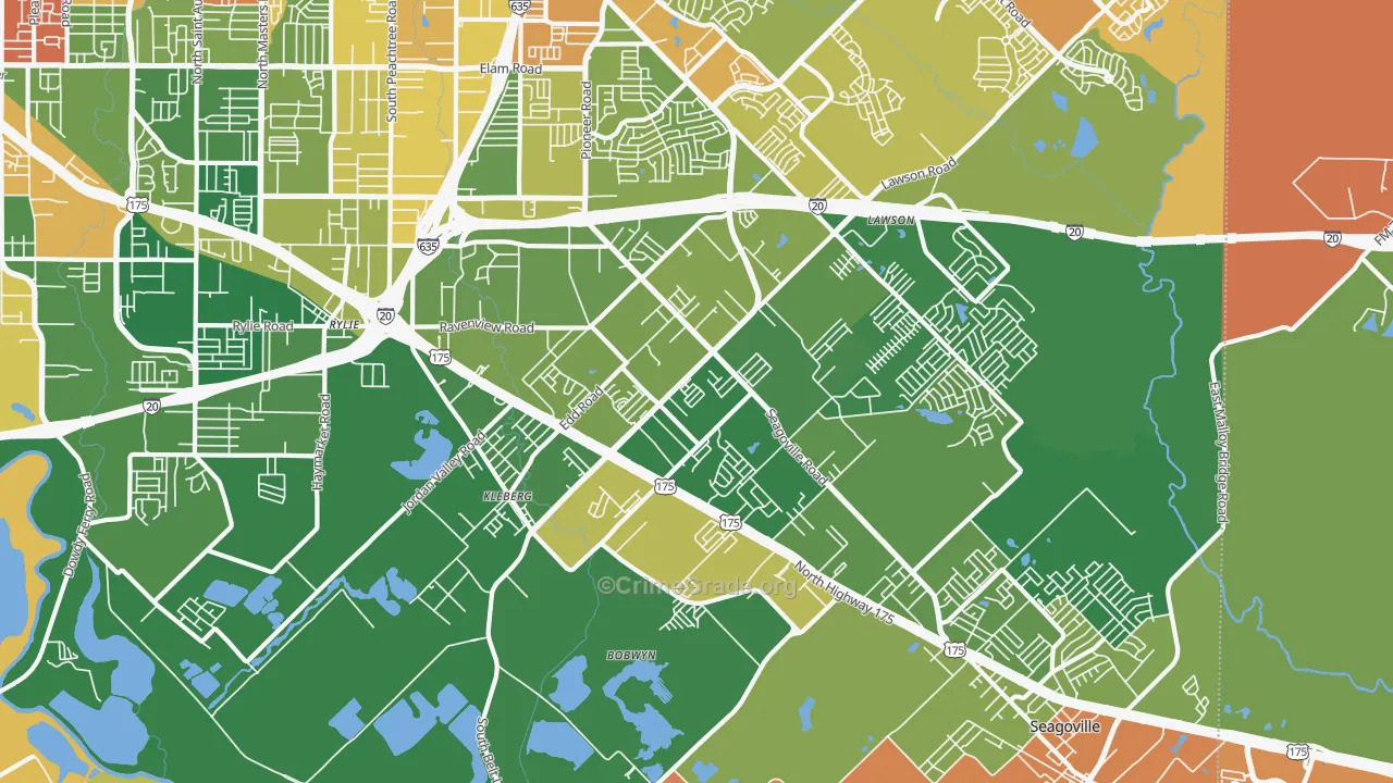 75253, TX Map of Drug-Related Crime Rates