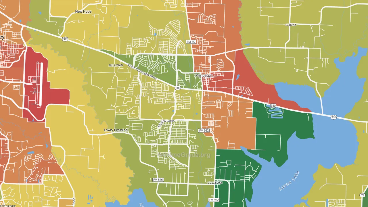 75407, TX Map of Drug-Related Crime Rates