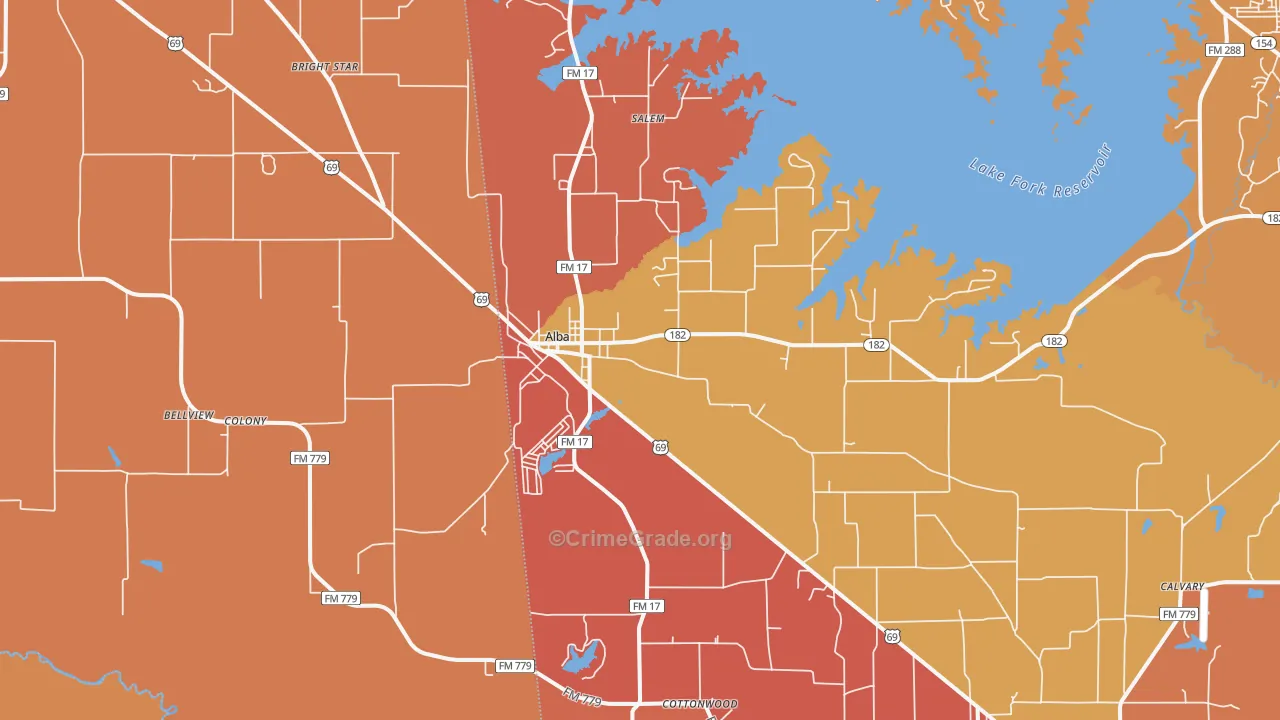 75410, TX Map of Drug-Related Crime Rates