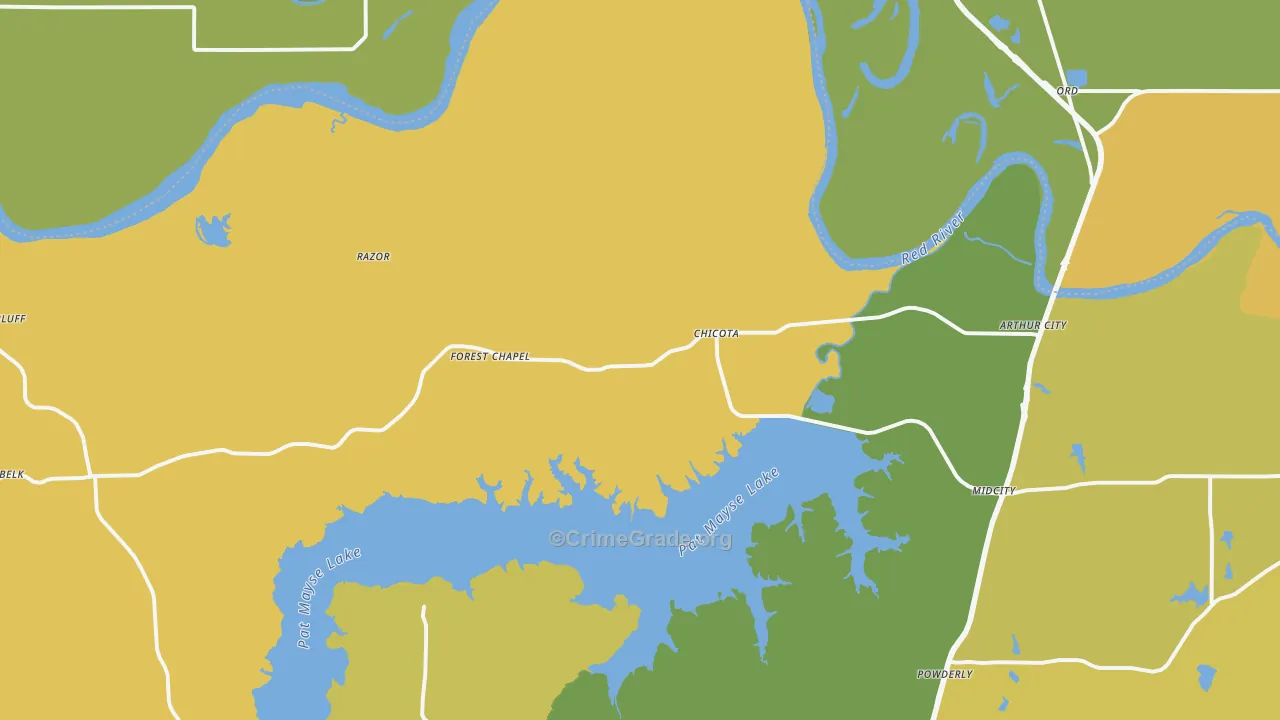75411, TX Map of Drug-Related Crime Rates