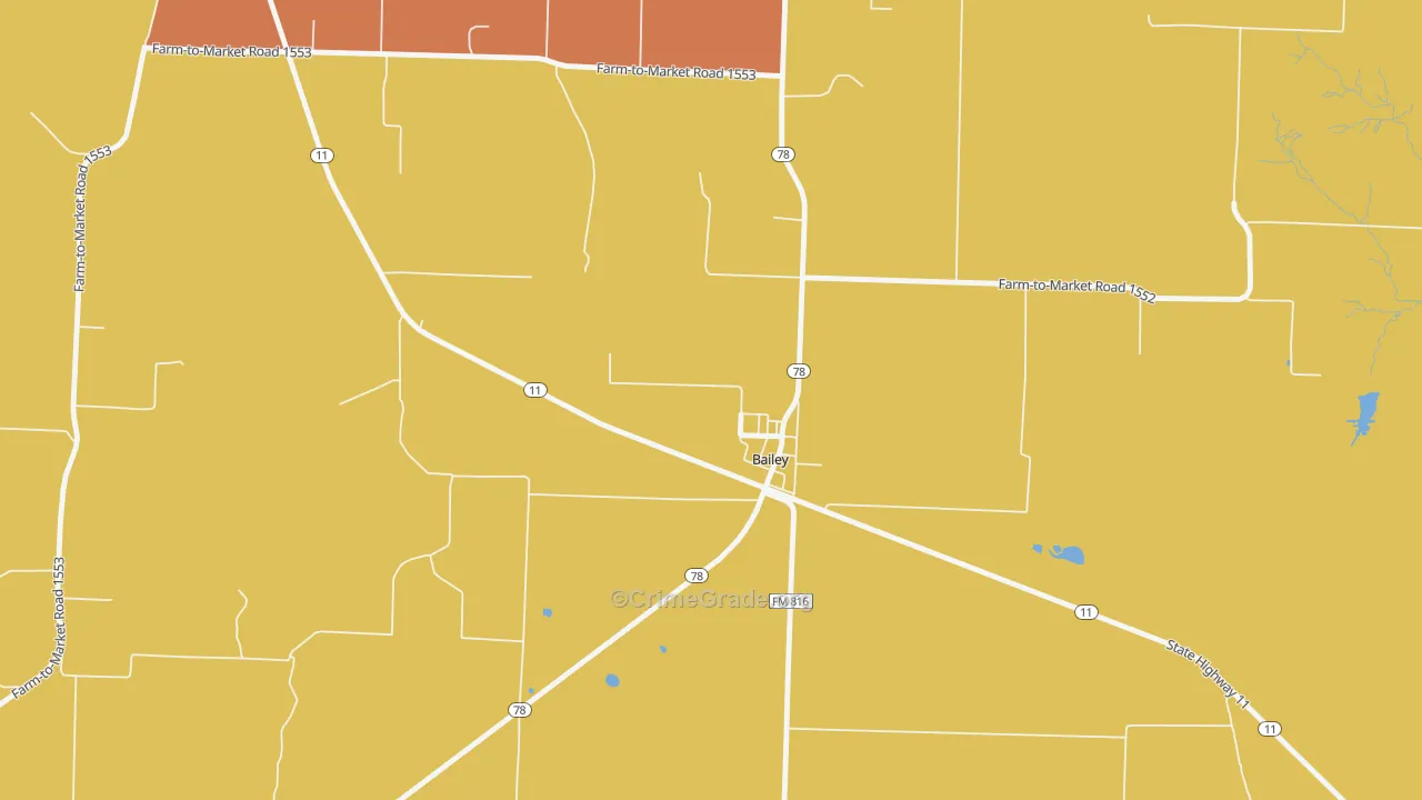 75413, TX Map of Drug-Related Crime Rates