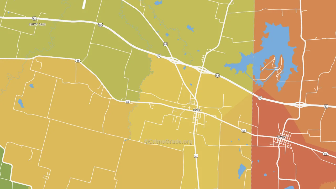 75414, TX Map of Drug-Related Crime Rates