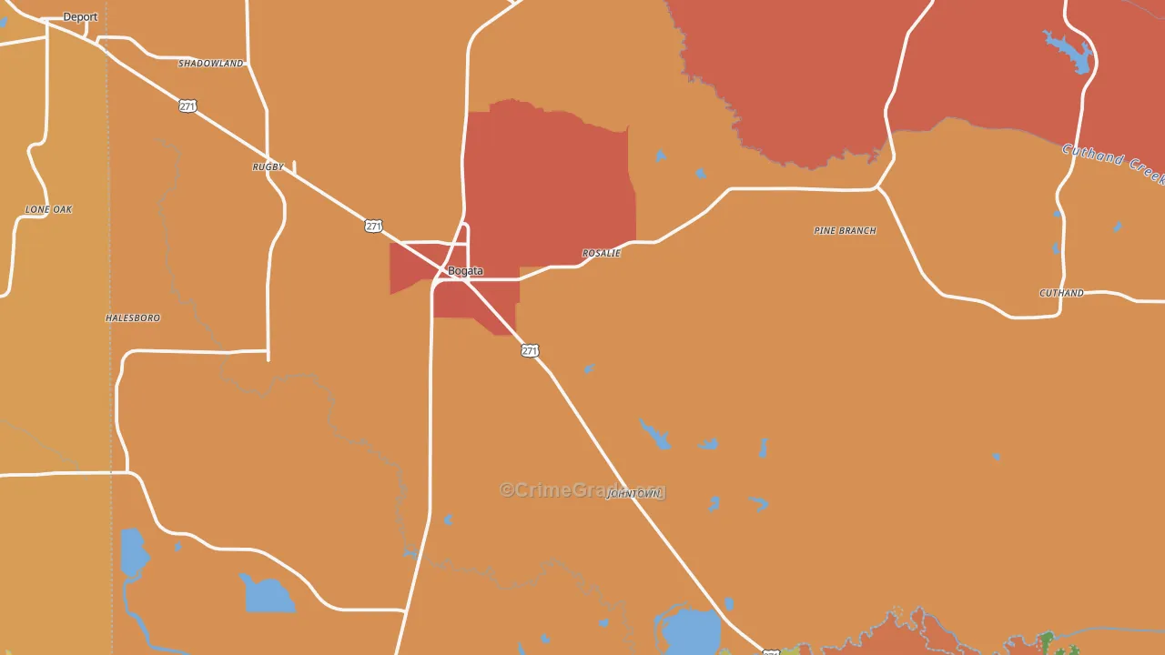 75417, TX Map of Drug-Related Crime Rates
