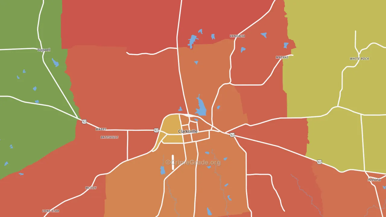 75426, TX Map of Drug-Related Crime Rates