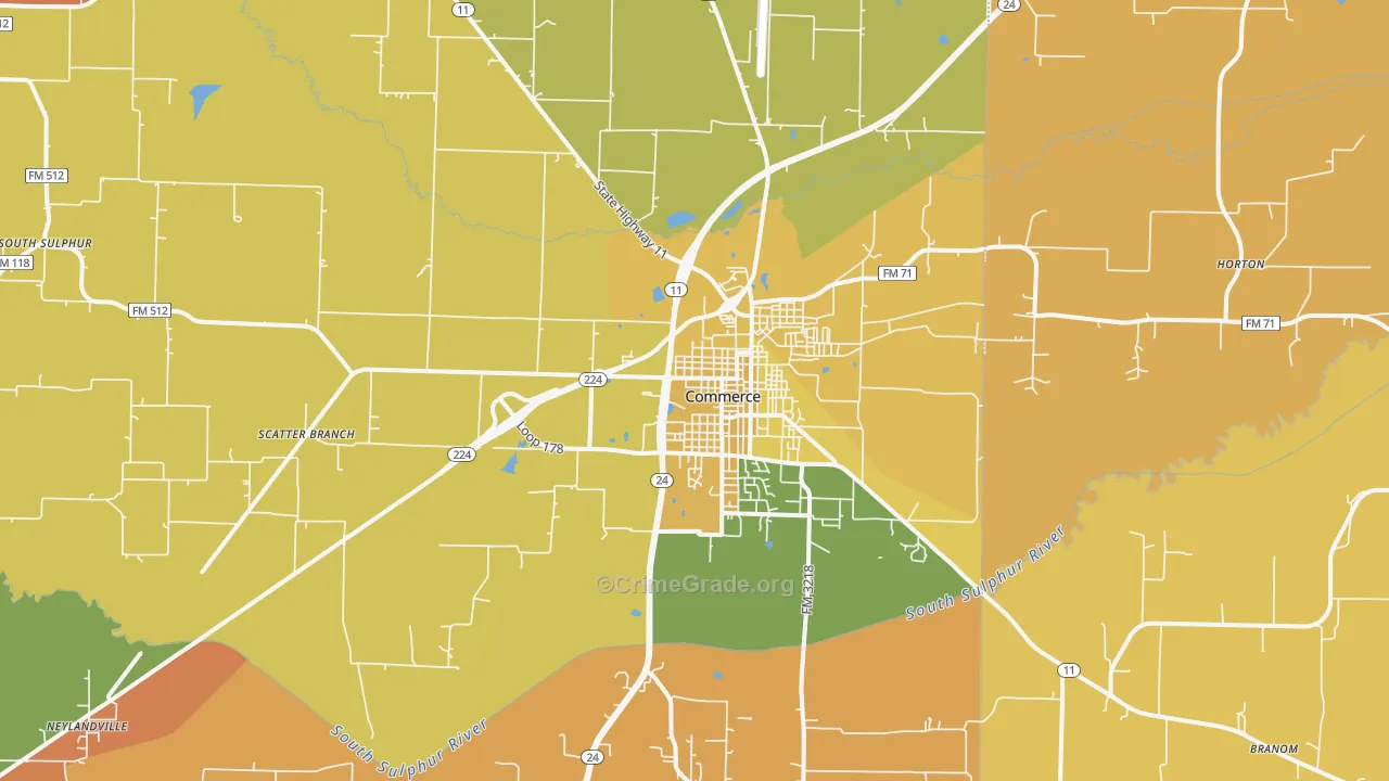 75428, TX Map of Drug-Related Crime Rates