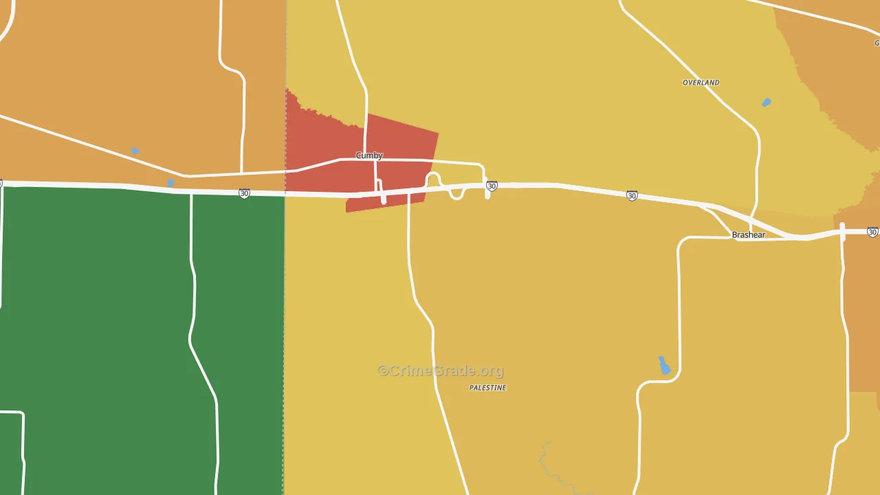 75433, TX Map of Drug-Related Crime Rates