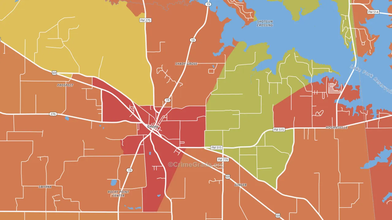 75440, TX Map of Drug-Related Crime Rates