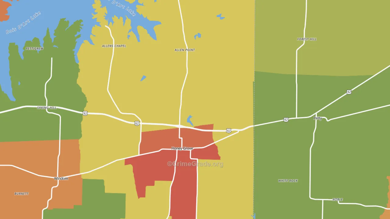75446, TX Map of Drug-Related Crime Rates