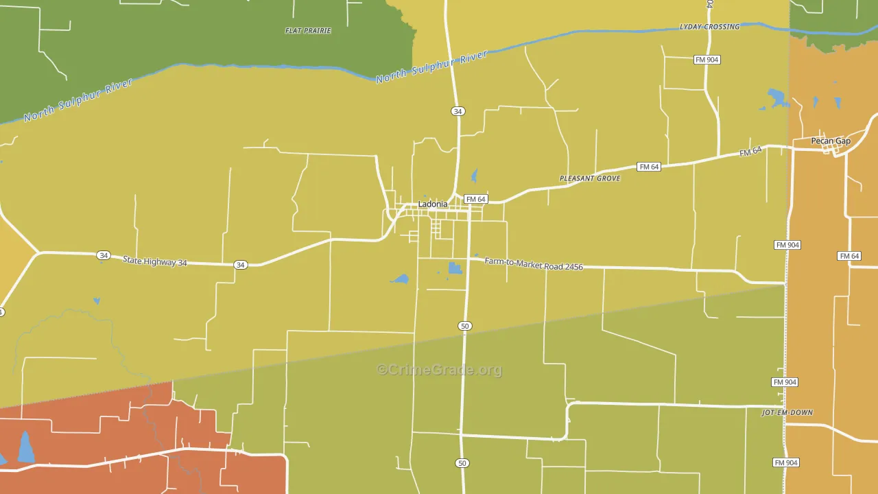75449, TX Map of Drug-Related Crime Rates
