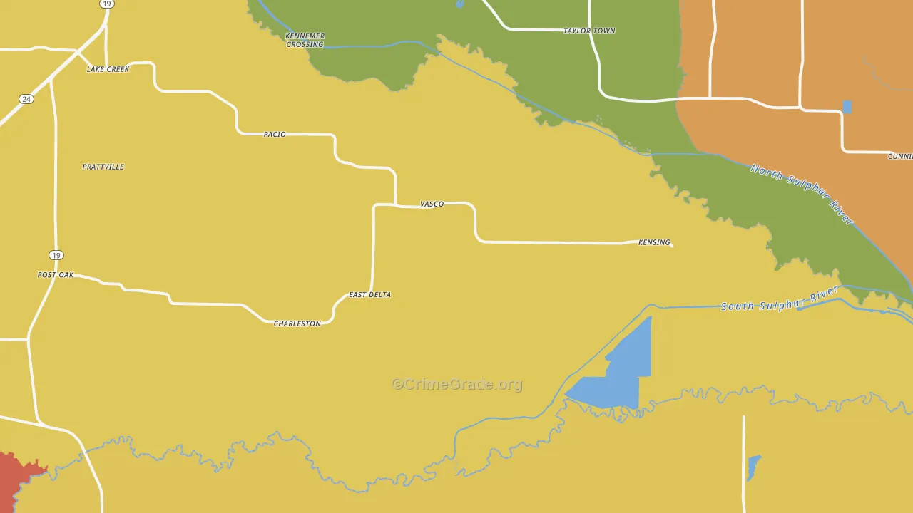 75450, TX Map of Drug-Related Crime Rates
