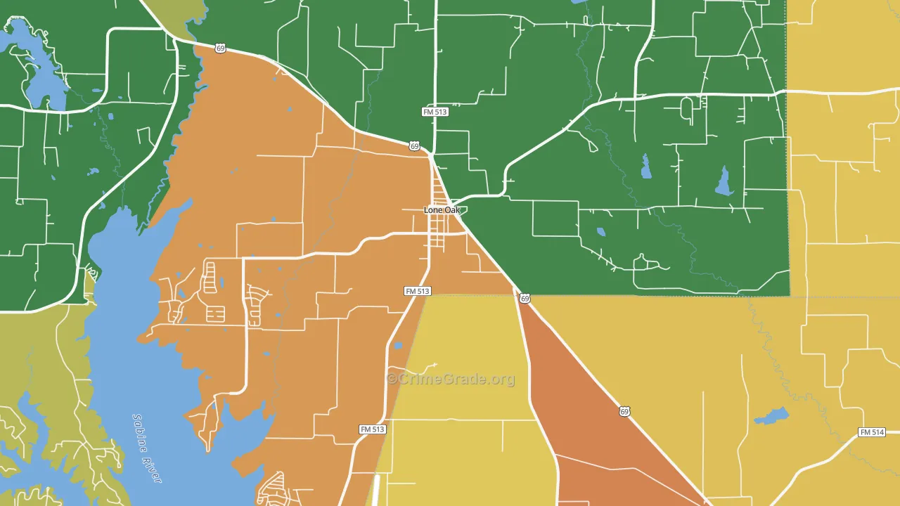 75453, TX Map of Drug-Related Crime Rates