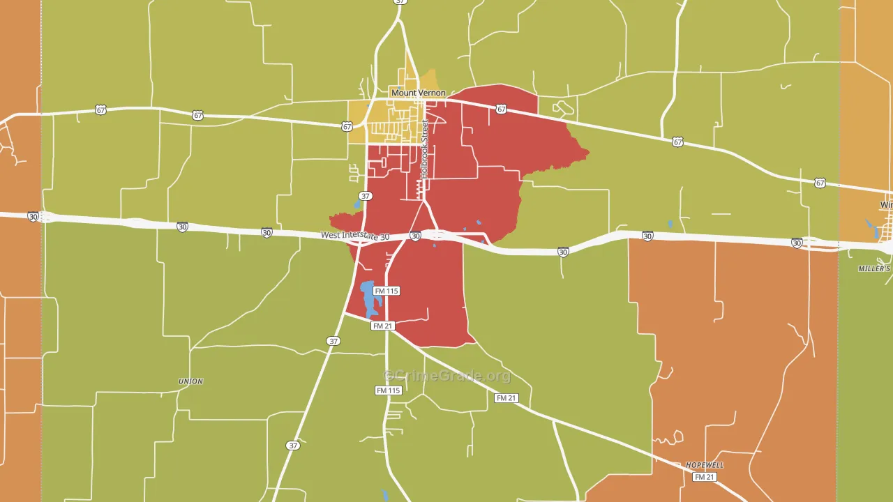 75457, TX Map of Drug-Related Crime Rates