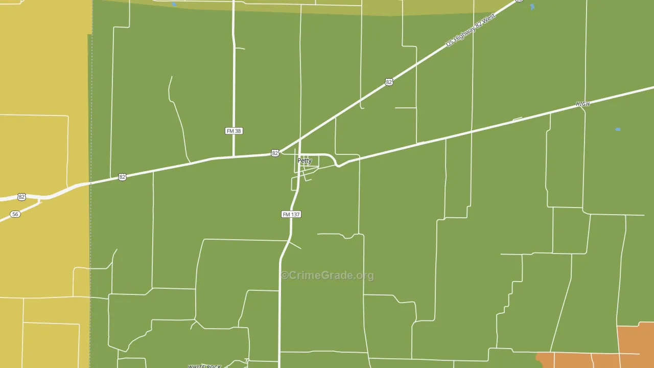 75470, TX Map of Drug-Related Crime Rates