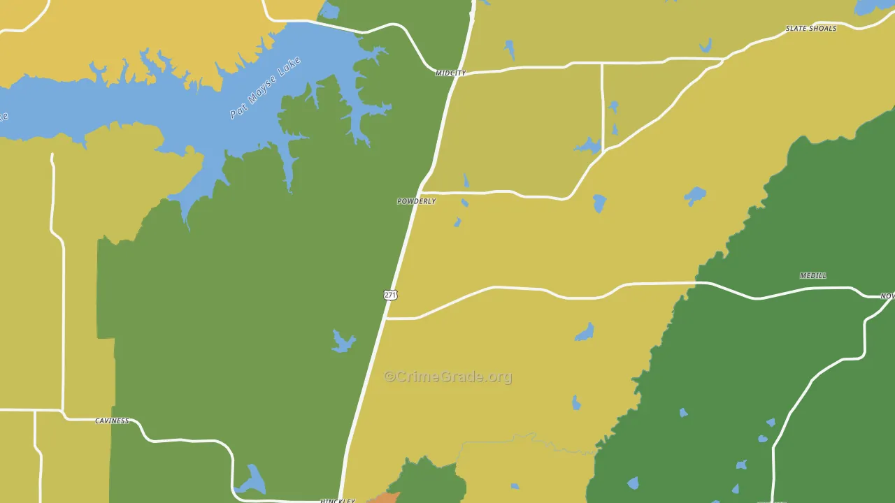 75473, TX Map of Drug-Related Crime Rates
