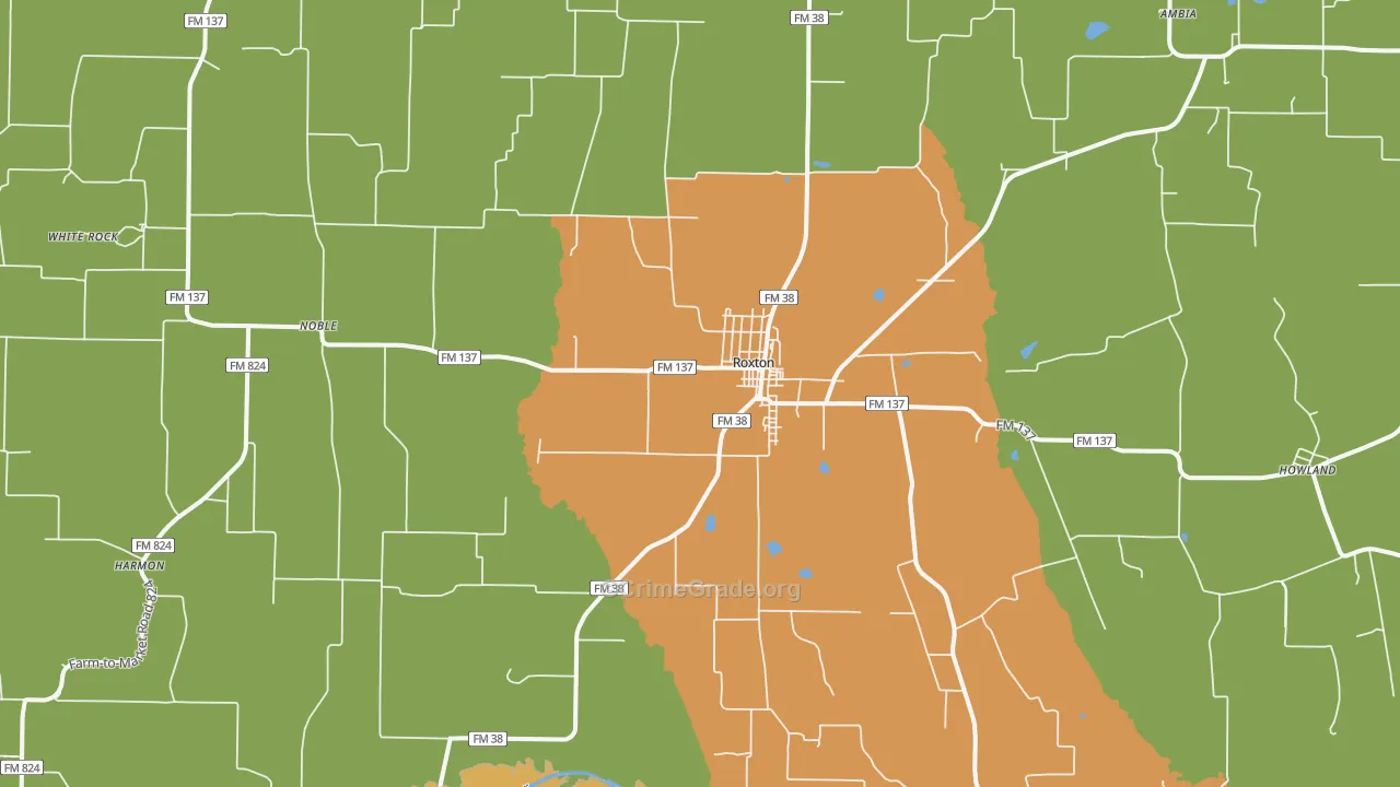 75477, TX Map of Drug-Related Crime Rates
