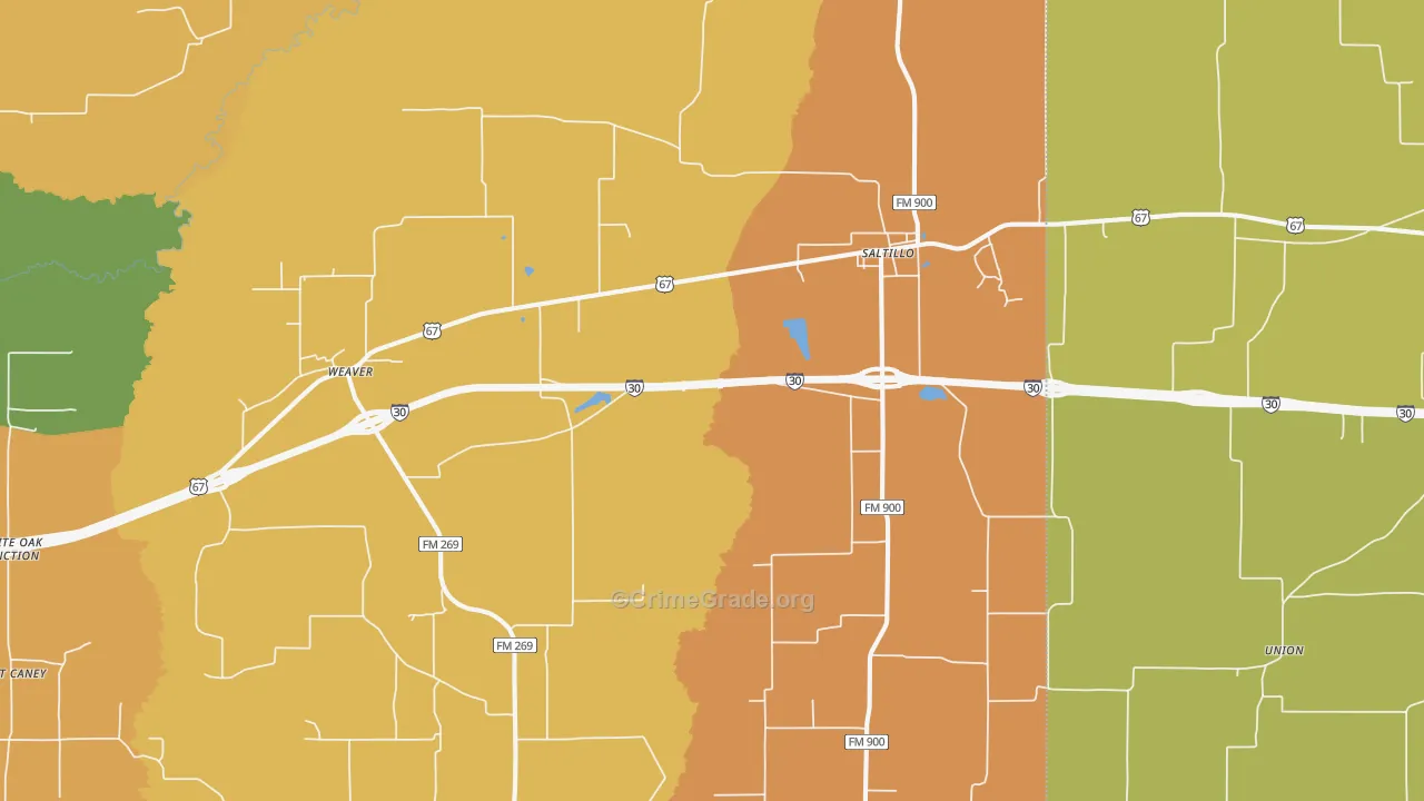 75478, TX Map of Drug-Related Crime Rates