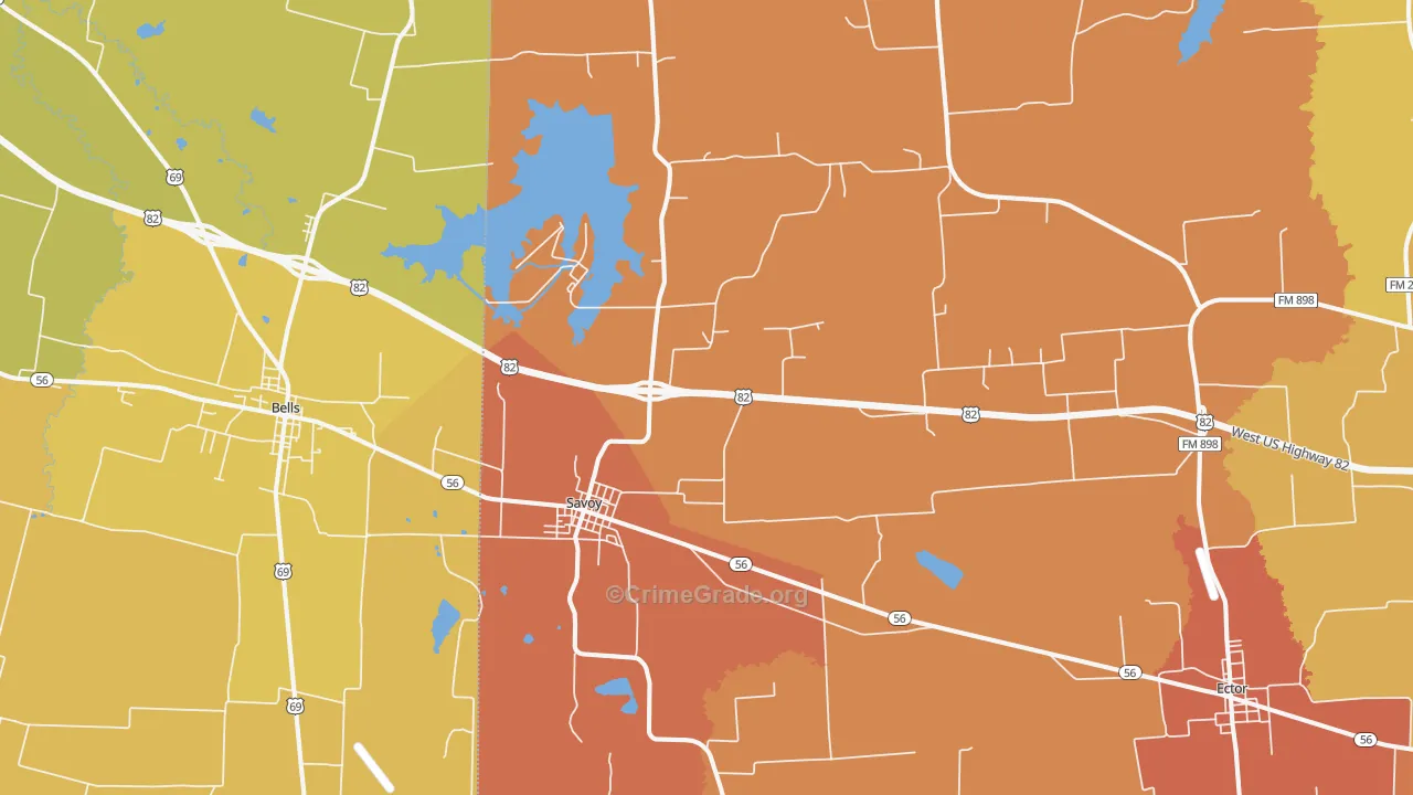 75479, TX Map of Drug-Related Crime Rates