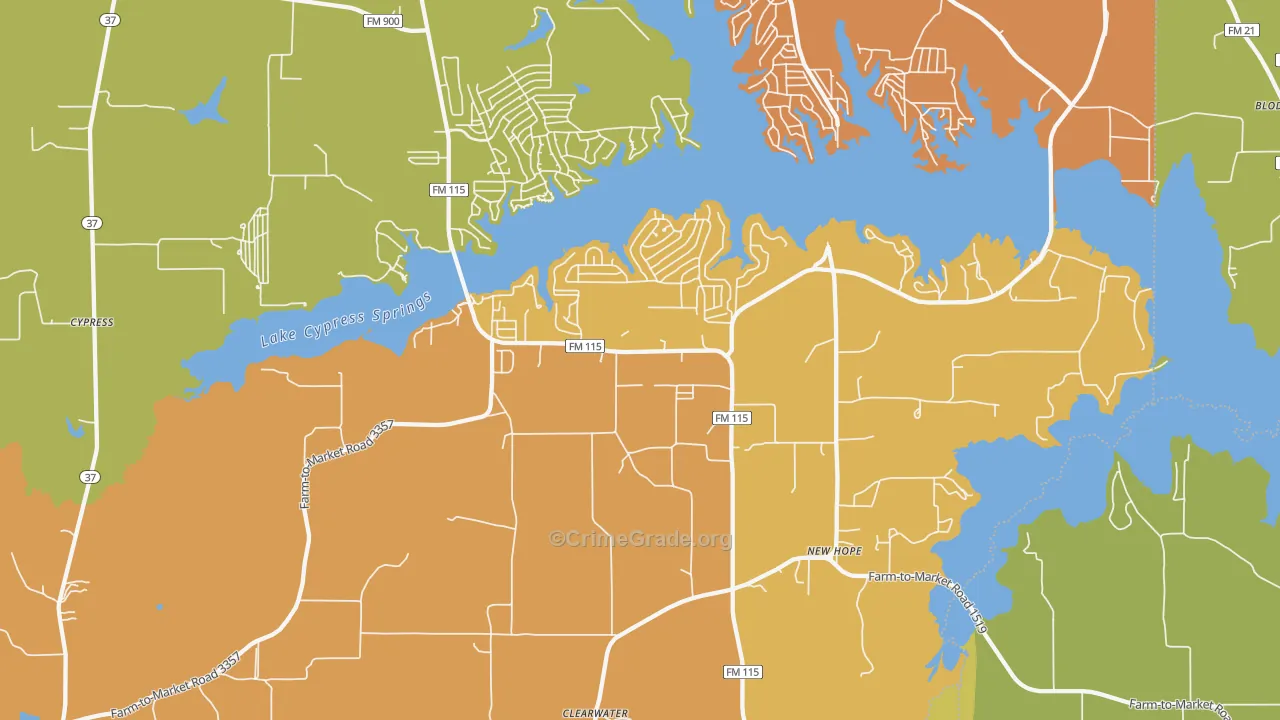 75480, TX Map of Drug-Related Crime Rates