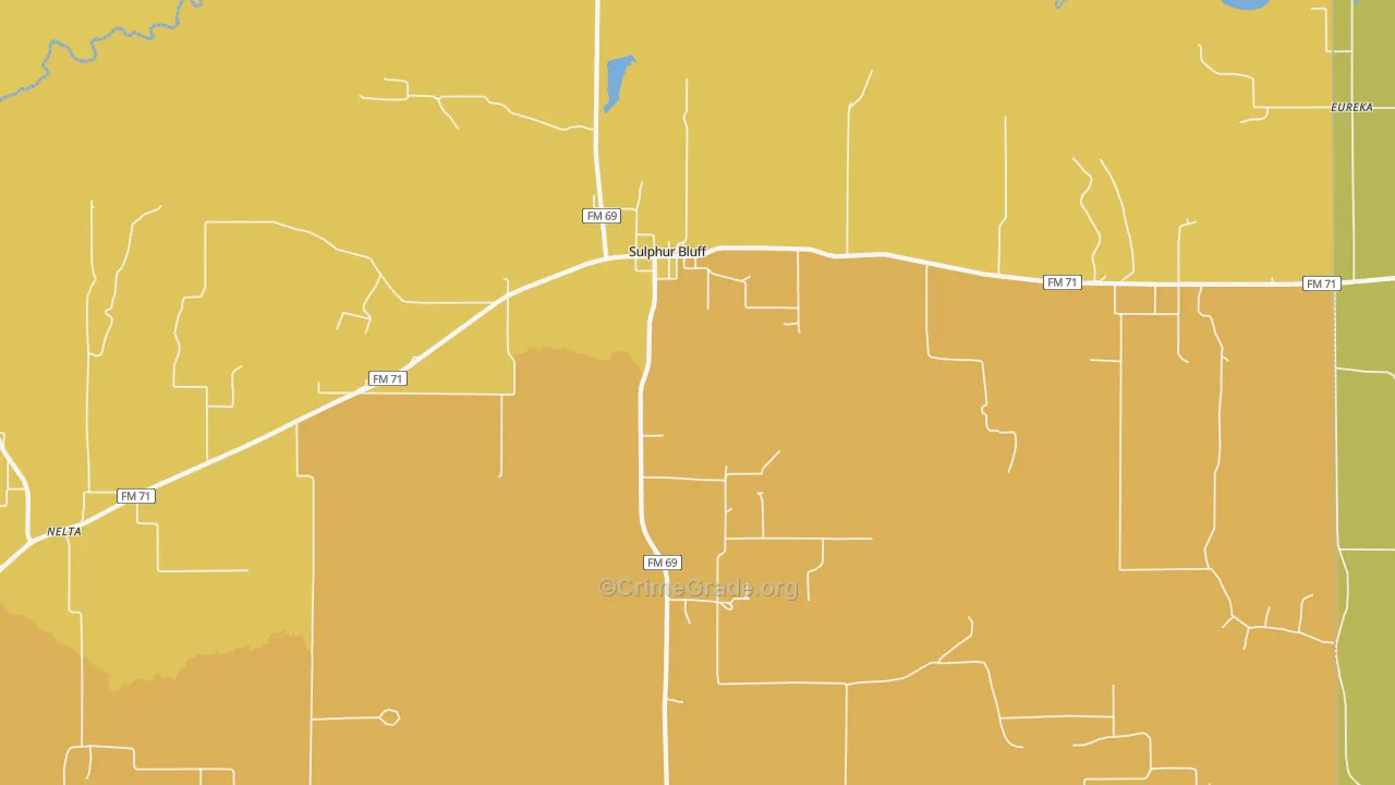 75481, TX Map of Drug-Related Crime Rates