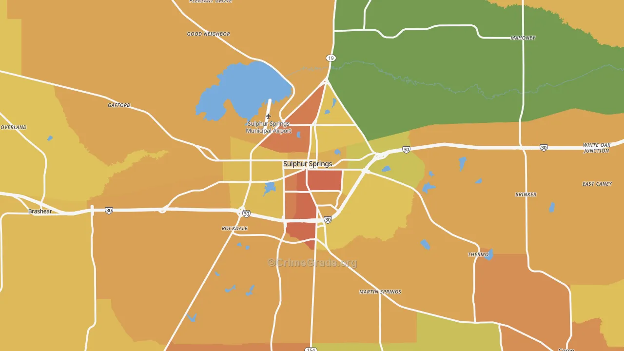 75482, TX Map of Drug-Related Crime Rates