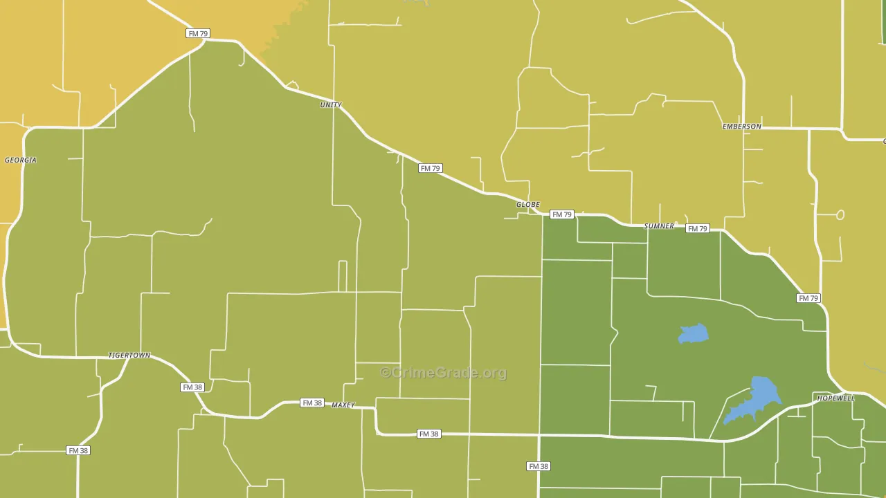 75486, TX Map of Drug-Related Crime Rates