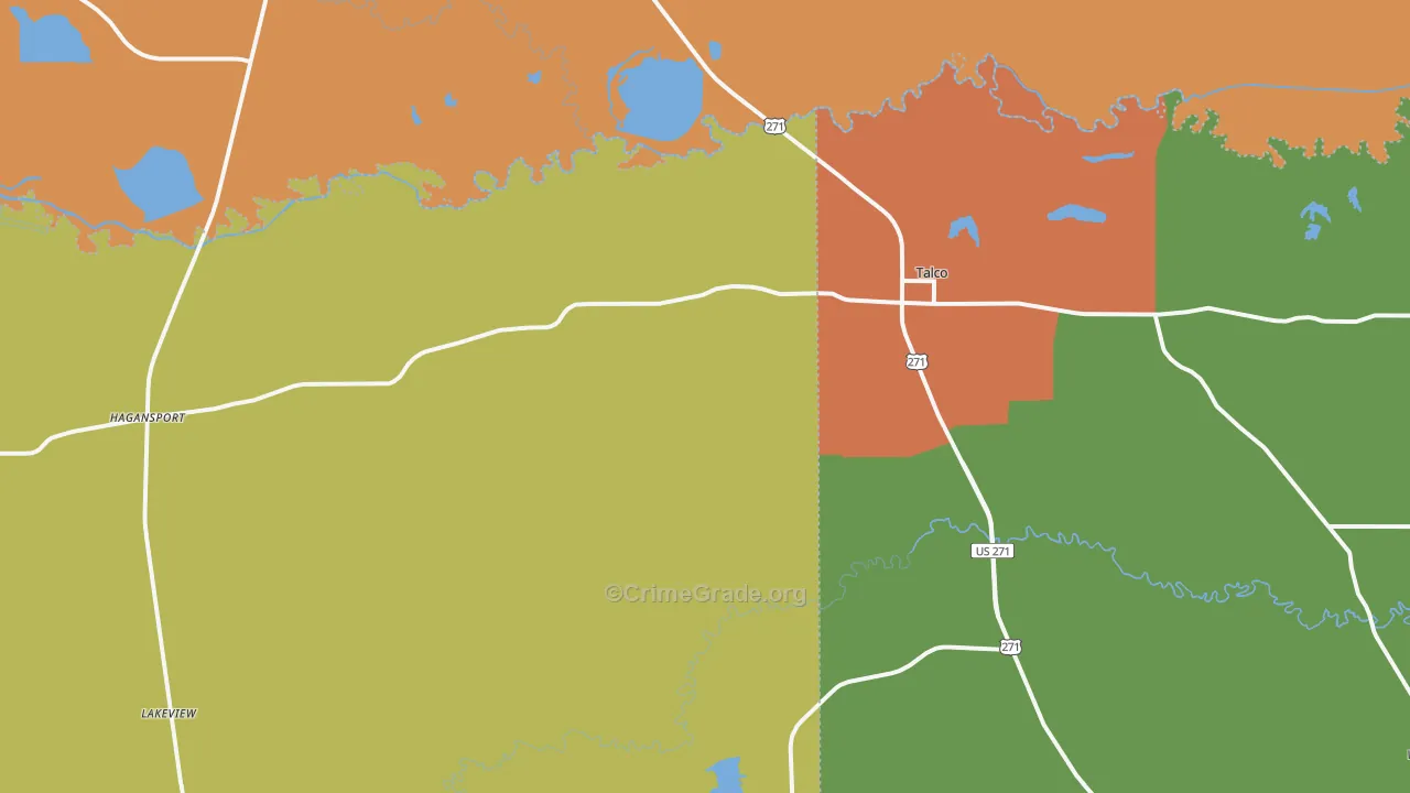 75487, TX Map of Drug-Related Crime Rates