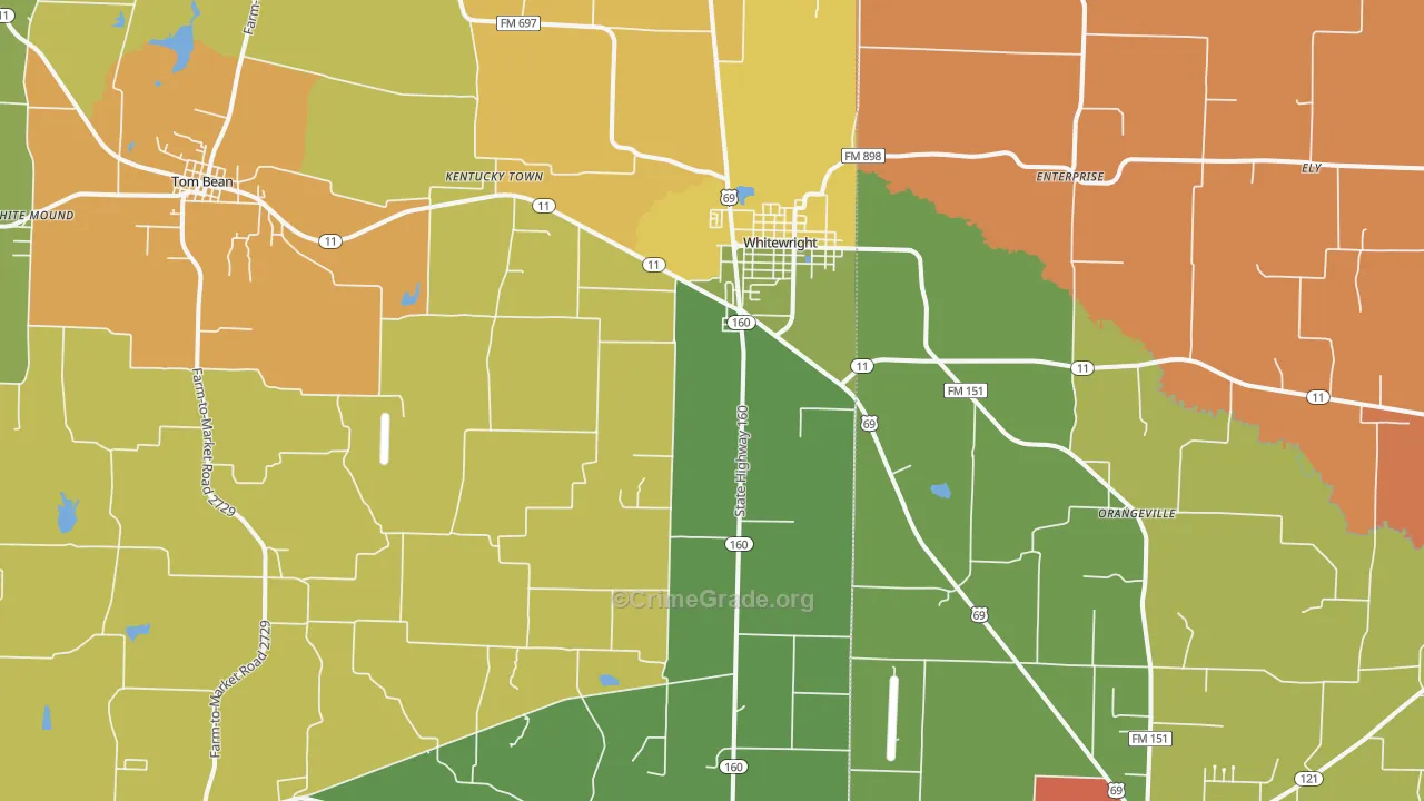 75491, TX Map of Drug-Related Crime Rates