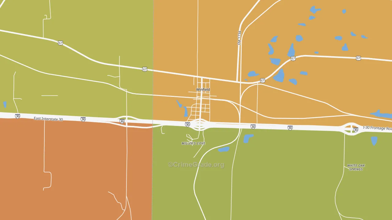 75493, TX Map of Drug-Related Crime Rates